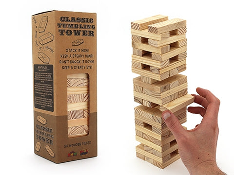 Wooden Tumbling Tower 21.5 x 7 cm Game